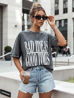 Dámské tričko s potiskem HAYATOUS graphite FashionStreet RY2637