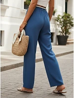 Dámské kalhoty s širokými nohavicemi, modré, FashionStreet UY3071 Dámské kalhoty s širokými nohavicemi, modré, FashionStreet UY3071