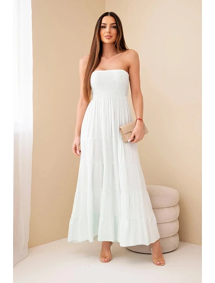 Dámské viskózové šaty s elastickým model 22040134 mentolová - K-Fashion