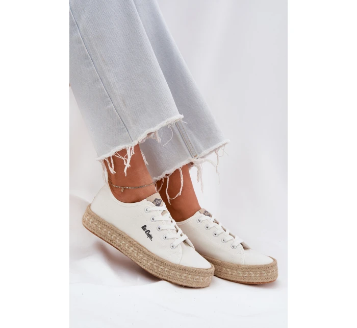 Dámské Tenisky S Pletením model 21694029 Bílé - Lee Cooper Dámské Tenisky S Pletením model 21694029 Bílé - Lee Cooper