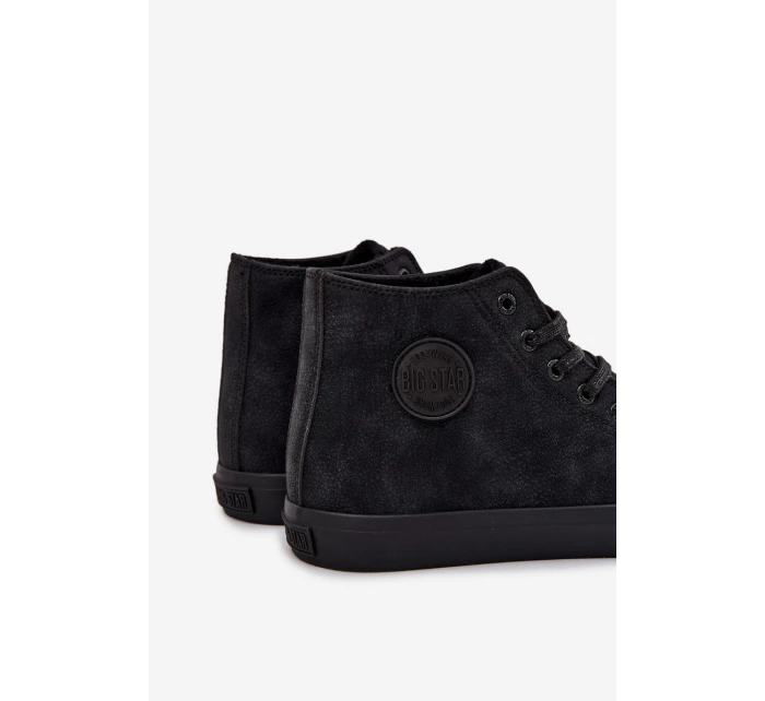 Pánské zateplené tenisky z ECO kůže Big Star HI-POLY SYSTEM – černé Pánské zateplené tenisky z ECO kůže Big Star HI-POLY SYSTEM – černé