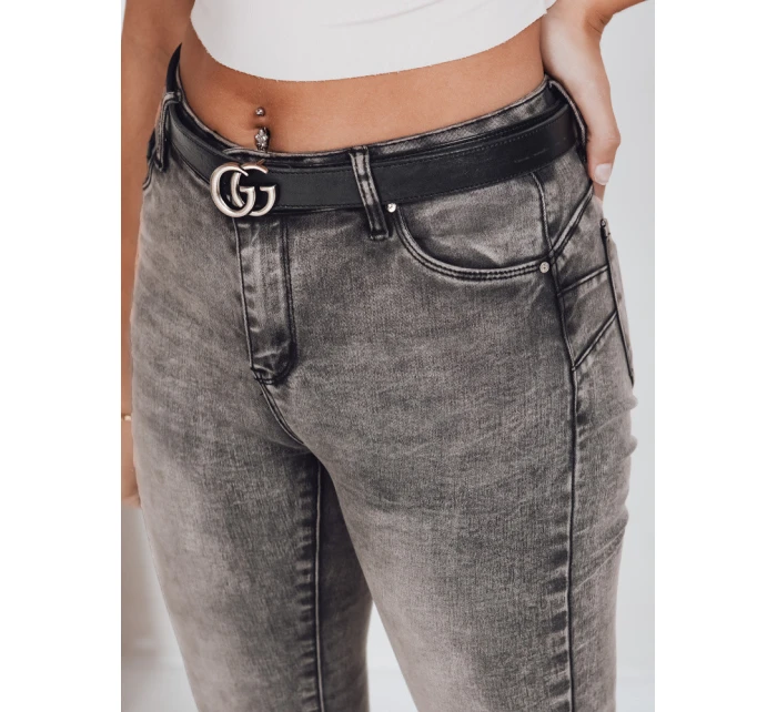 Dámské džínové úzké kalhoty JORNIX tmavě šedé FashionStreet UY2192