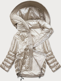 Volná béžová dámská netopýří bunda (750ART)