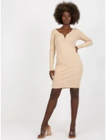 Šaty FN SK 4607.16X béžová Šaty FN SK 4607.16X béžová