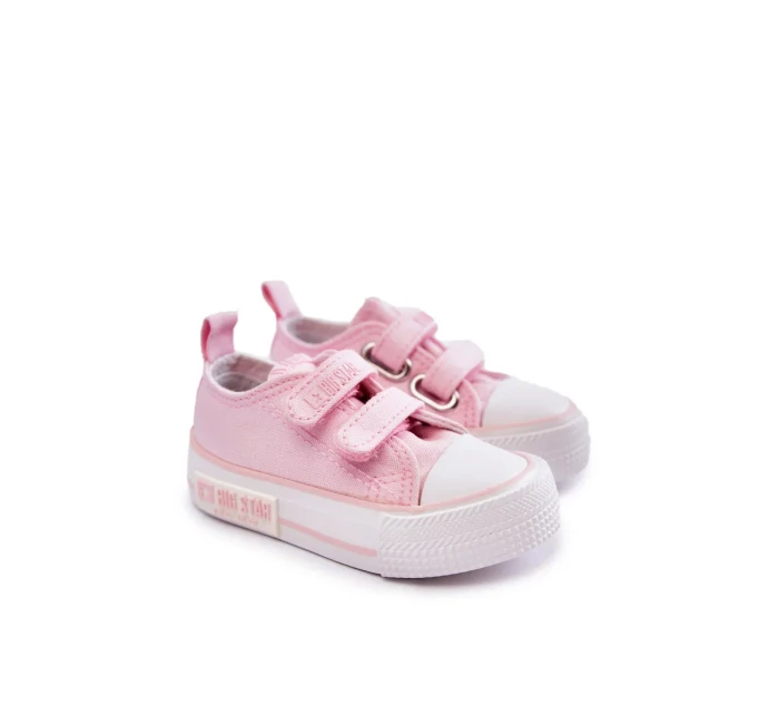 Dětské látkové tenisky se suchým zipem BIG STAR KK374077 Růžová Dětské látkové tenisky se suchým zipem BIG STAR KK374077 Růžová