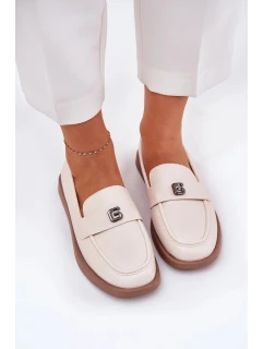 Dámské elegantní mokasíny s dekorativním detailem Vinceza – béžové