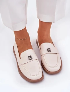 Dámské elegantní mokasíny s dekorativním detailem Vinceza – béžové