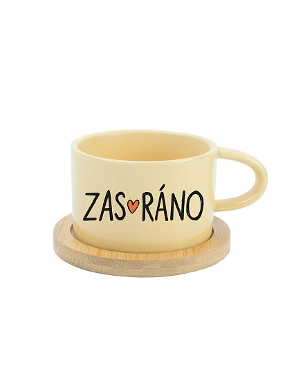 ZAS_RÁNO - žlutý hrníček makronka 200 ml