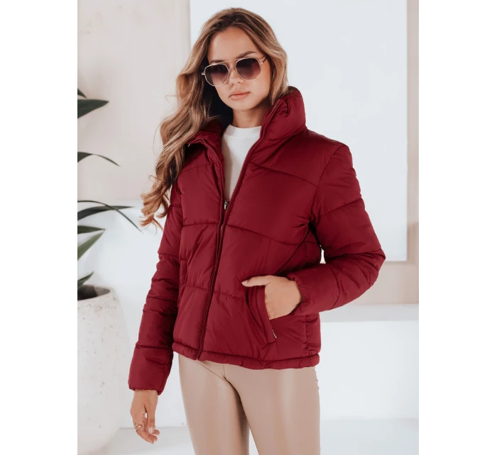 Dámská prošívaná zimní bunda LAROSE bordó FashionStreet TY5218