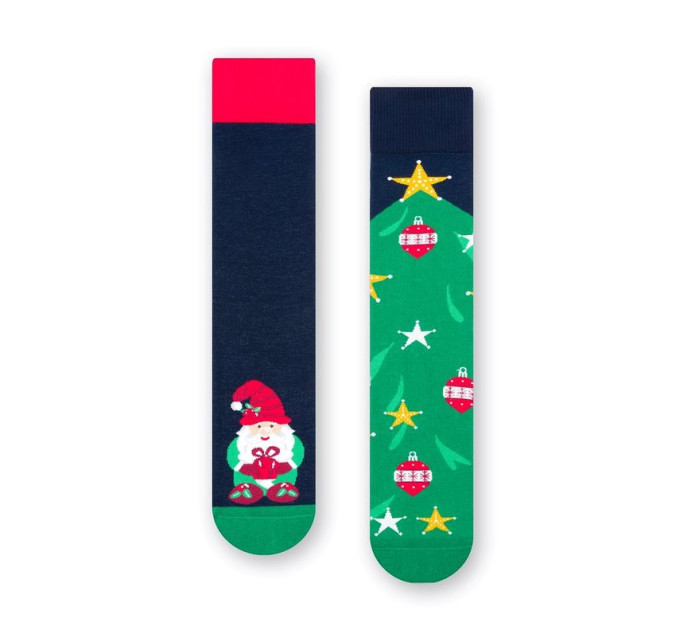 Pánské asymetrické vánoční ponožky Steven art.136 41-46