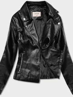 Černá dámská bunda s klopami (11Z8035)