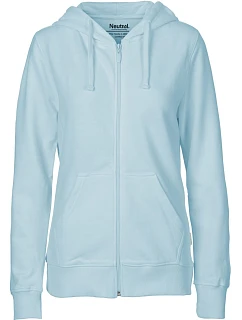 Neutral O 83301 Dámská mikina s kapucí z bio bavlny 77.8331 light blue