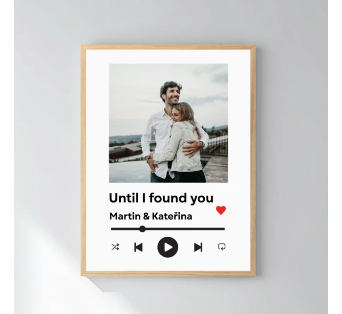 Personalizovaný plakát v rámu - 30x40 - hudební přehrávač Personalizovaný plakát v rámu - 30x40 - hudební přehrávač