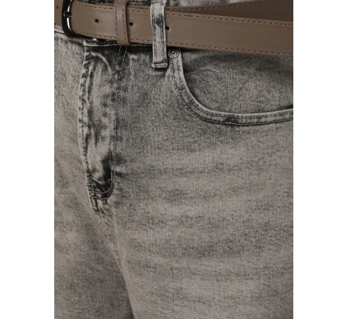 Dámské džíny balonového střihu s páskem šedé FashionStreet UY2888