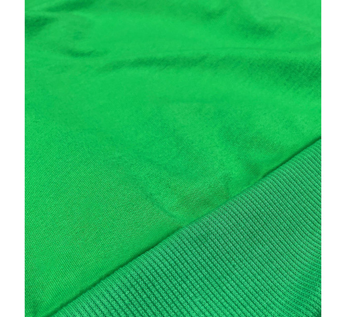Tenká krátká zelená dámská tepláková mikina (8B938-27)
