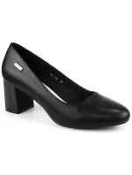 Černé lodičky Sergio Leone W SK314A s ozdobným sloupkem Černé lodičky Sergio Leone W SK314A s ozdobným sloupkem