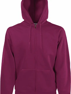 Fruit of the Loom Premium Hooded Sweat Jacket Mikina s kapucí 16.2034 burgundy