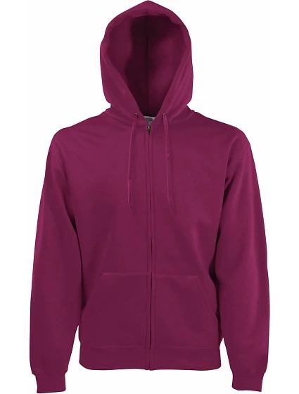 Fruit of the Loom Premium Hooded Sweat Jacket Mikina s kapucí 16.2034 burgundy Fruit of the Loom Premium Hooded Sweat Jacket Mikina s kapucí 16.2034 burgundy