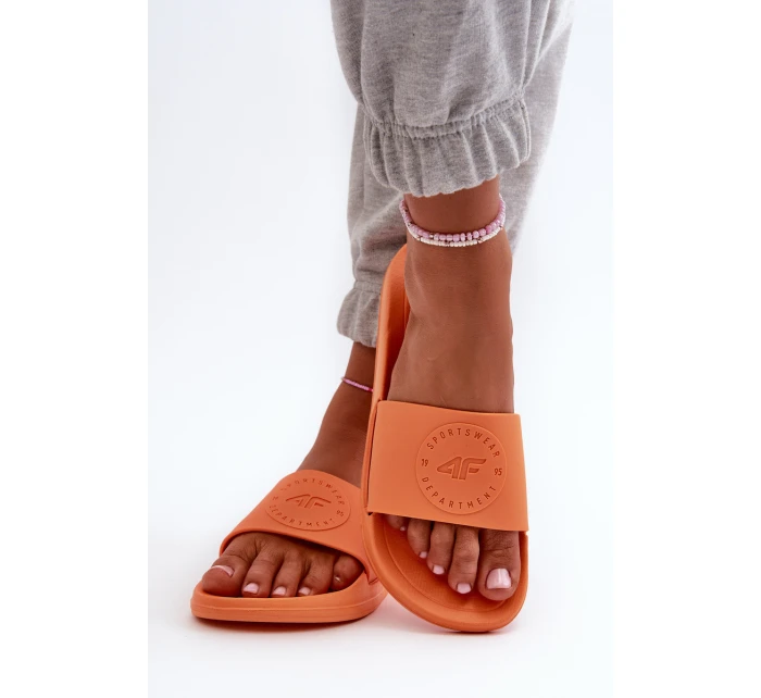 Dámské Žabky model 21664759 Oranžové - 4F Dámské Žabky model 21664759 Oranžové - 4F