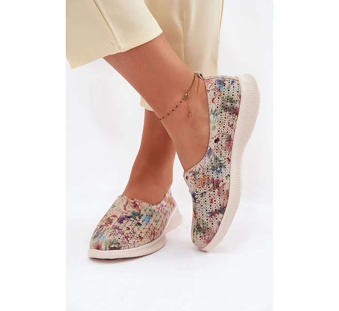 Semišové perforované dámské polobotky Multikolor model 22094959 - EVENTO Semišové perforované dámské polobotky Multikolor model 22094959 - EVENTO