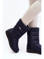 Zateplené sněhule na klínku, tmavě modrá Calena Zateplené sněhule na klínku, tmavě modrá Calena