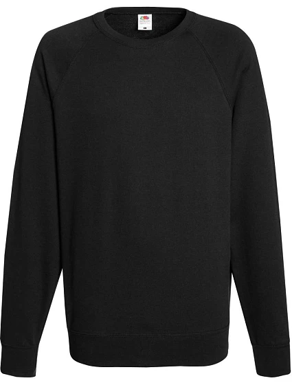 Fruit of the Loom Lightweight Raglan Sweat Pánská raglánová mikina 16.2138 black Fruit of the Loom Lightweight Raglan Sweat Pánská raglánová mikina 16.2138 black