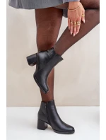 Zateplené boty na podpatku černé model 21680636 - EVENTO Zateplené boty na podpatku černé model 21680636 - EVENTO