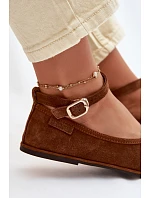 Baleríny z přírodního semiše Big Star TT274211 Camel