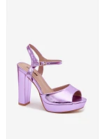 Dámské sandály na vysokém podpatku fialové Nelissey