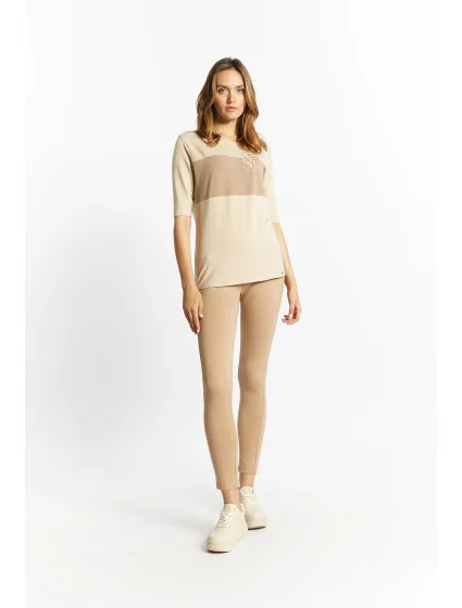 Dámské legíny model 19056334 béžové - Monnari