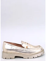 Kožené dámské mokasíny 28359 1736 zlaté - Ideal Shoes