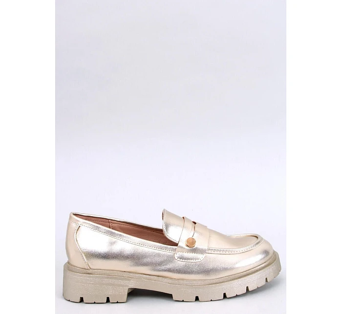 Kožené dámské mokasíny 28359 1736 zlaté - Ideal Shoes