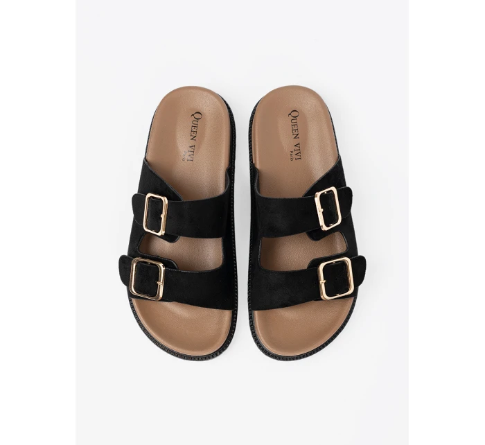 Trendy nazouváky dámské černé platforma Trendy nazouváky dámské černé platforma