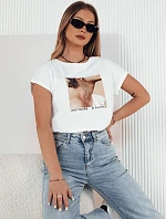 Dámské bavlněné tričko FALCI bílé FashionStreet RY2398