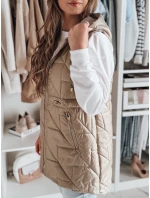 Dámská přechodná prošívaná vesta OLINVIA camel FashionStreet TY4835 Dámská přechodná prošívaná vesta OLINVIA camel FashionStreet TY4835