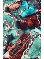 Dámská mikina s tyrkysovo-hnědým mramorovým vzorem a s kapucí 390-2 Dámská mikina s tyrkysovo-hnědým mramorovým vzorem a s kapucí 390-2