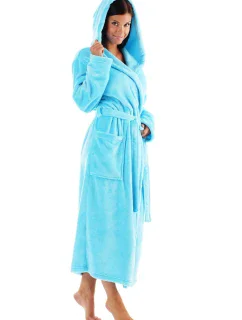 Dámský župan Siena s kapucí 3156 tyrkysová - Vestis