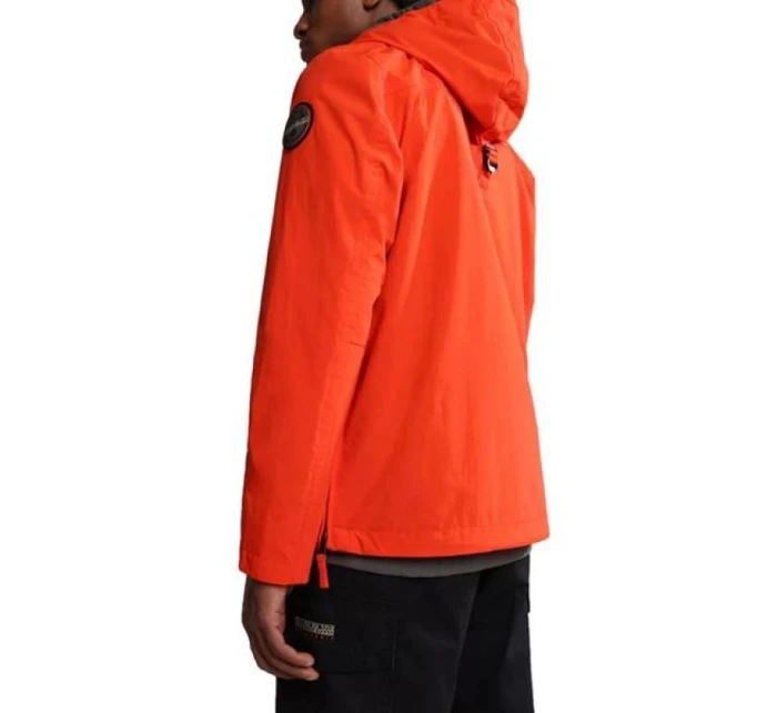 Napapijri RAINFOREST M SUM 3 pánská bunda do deště s nastavitelnou kapucí nepromokavá červená (NP0A4G7DR05)