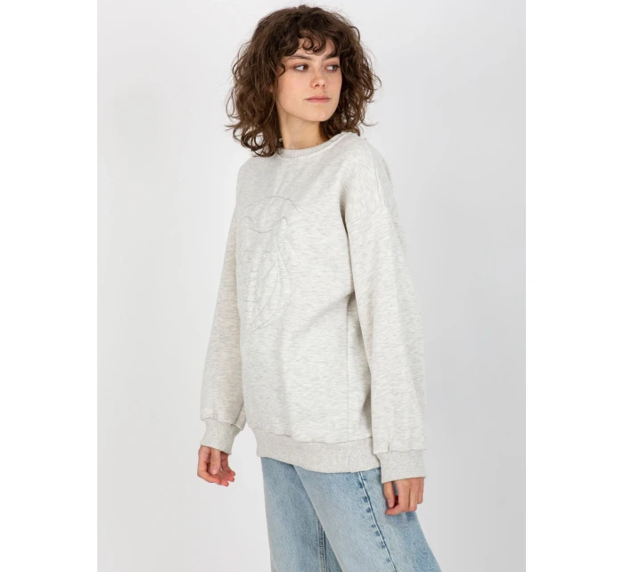 Mikina EM BL 617 model 17903537 světle šedá - FPrice Mikina EM BL 617 model 17903537 světle šedá - FPrice