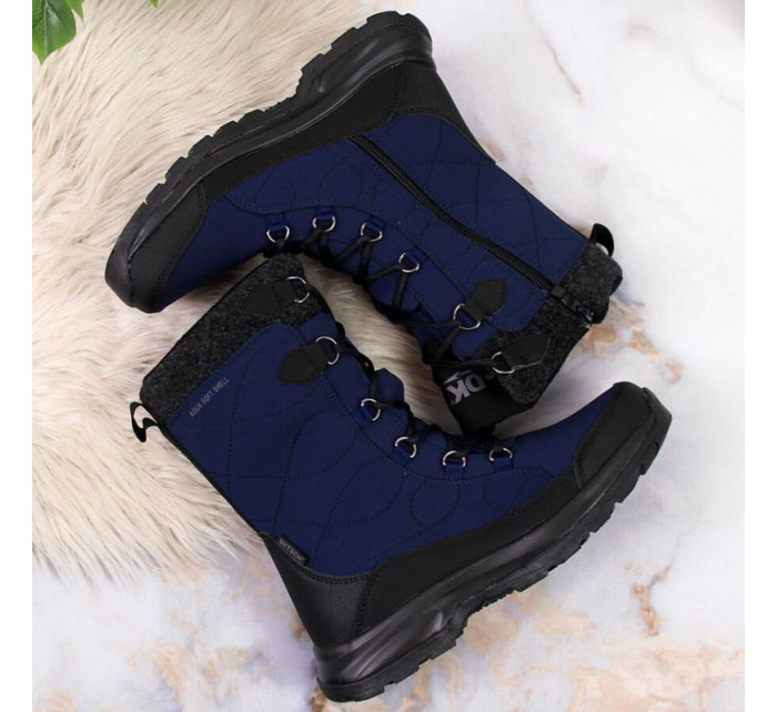 Dámské nepromokavé sněhové boty 2105 DK61B Tmavě modrá - DK