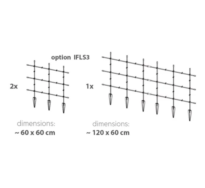 PODPĚRY PRO ROSTLINY FLOO PODPĚRY 60x120CM lesní zelená dětské