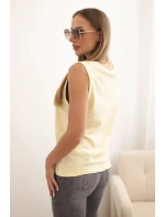 Dámská košile z bavlny střihu žlutá model 21227162 - K-Fashion Dámská košile z bavlny střihu žlutá model 21227162 - K-Fashion