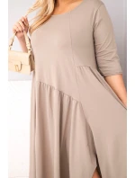 Dámská bavlněná sukýnka Plus Size s asymetrickým spodním lemem fango