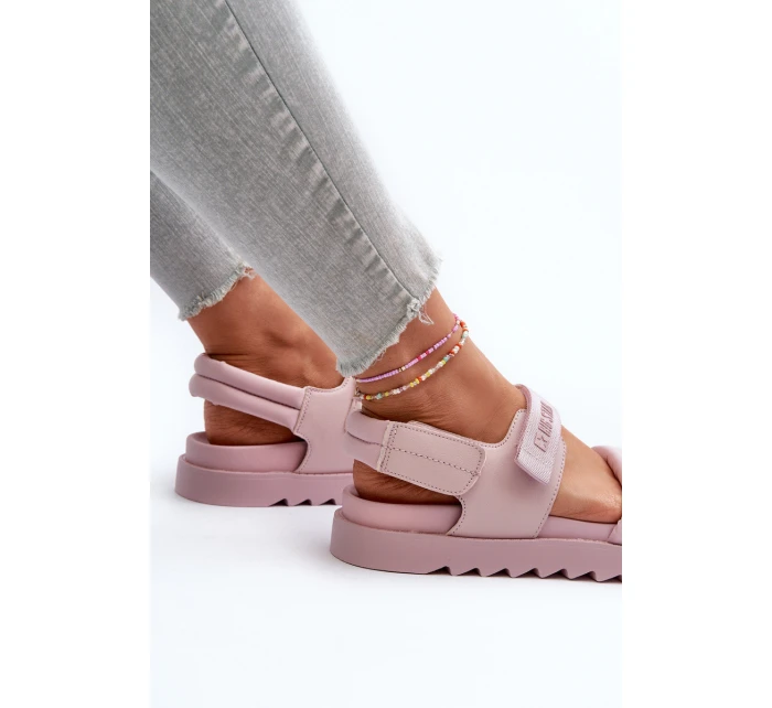 Dámské sandály na platformě Big Star NN274753 růžové Dámské sandály na platformě Big Star NN274753 růžové