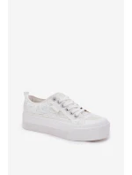 Dámské Krajkové Tenisky Big Star RR274747 Bílé
