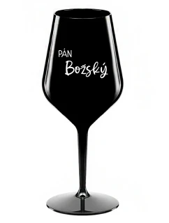 PÁN BOŽSKÝ - čierny nerozbitný pohár na víno 470 ml