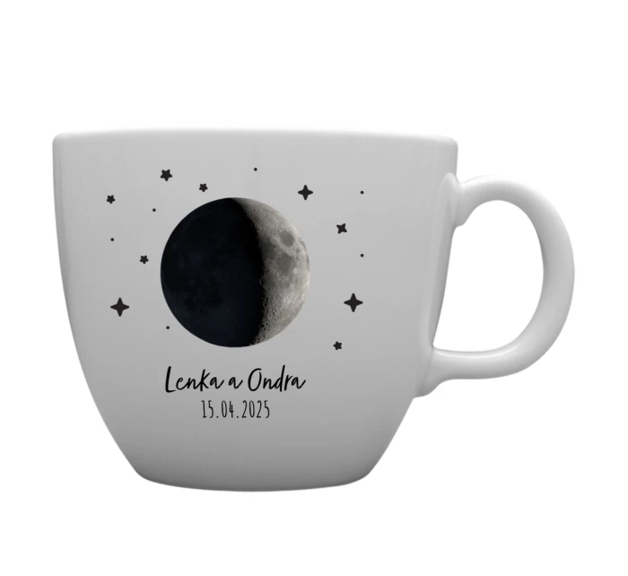 Personalizovaný MEGA XXL keramický hrnek 1000 ml s měsíční fází Personalizovaný MEGA XXL keramický hrnek 1000 ml s měsíční fází