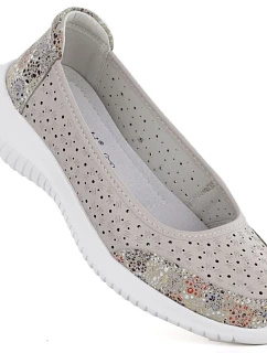 Dámská prolamovaná kožená obuv béžová S.Barski model 22081720 - Hikvision