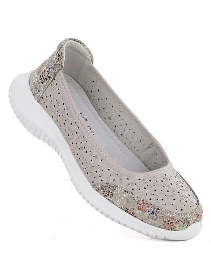 Dámská prolamovaná kožená obuv béžová S.Barski model 22081720 - Hikvision Dámská prolamovaná kožená obuv béžová S.Barski model 22081720 - Hikvision