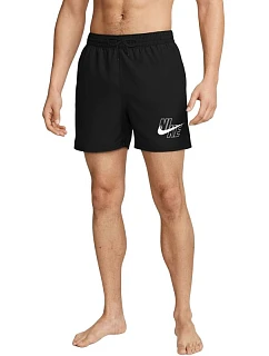 Plavky Nike Logo Lap 5" Volley, černé, NESSG574 001